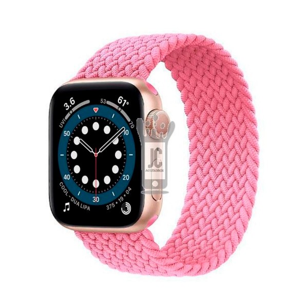Jc correa apple watch 40 tela trenzada rosa