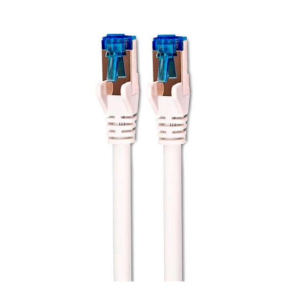 Dcu cat 6a s/stp blanco y azul / cable de red rj45 m-m 1 metro