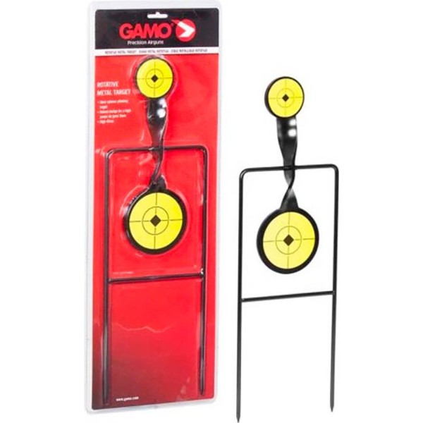 Diana de metal rotativa con dos blancos