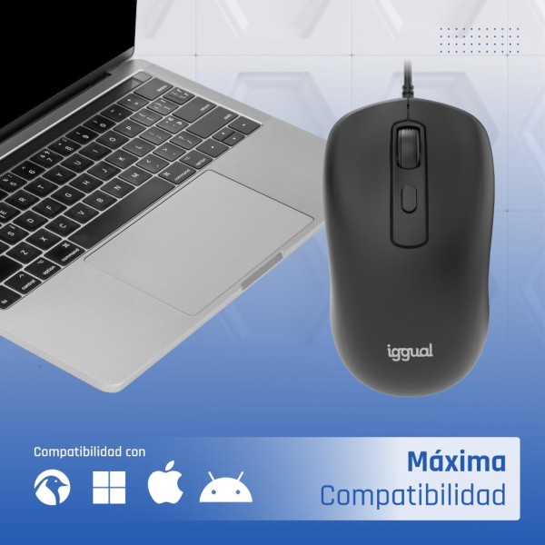 Iggual ratón usb office-essential-4d 2400dpi