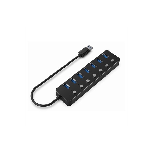 Gembird hub usb 3.2 (gen 1) de 7p c/ interruptores