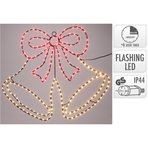 Figura led campana de navidad 60 cm